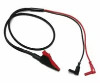 AAlligator Clip to Right-Angle 4 mm Banana Plugs 